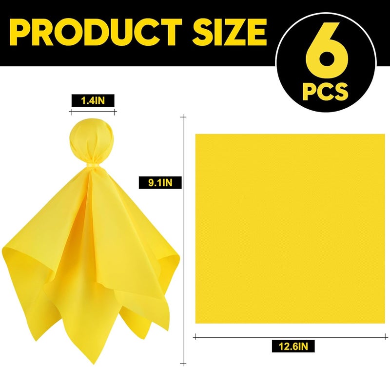 HASITE 6 PCS Yellow Penalty Flag Football Flags, Penalty Flag, Referee Flag, Flags Football Sports Fan Set, Football Games Party Accessory Referee Game Party - Image 2